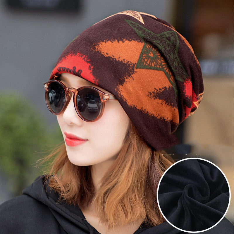 Hat Women's Autumn and Winter Fashion Multifunctional Hood