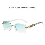 Frameless Sun Glasses Marbling Men's Sunglasses