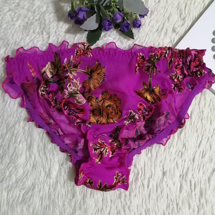 Panties Sexy Translucent Silk Ladies Triangle