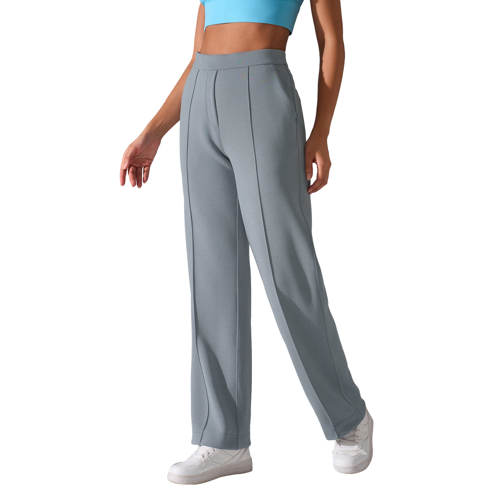 Mid Waist Loose Track Casual All-matching Straight Pants