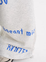 Letter High Waist Drawstring Wide Leg Pants