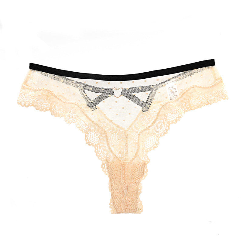 Women's thong with lace trim