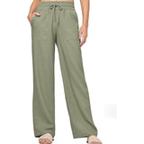 Women's Linen Wide-leg Cotton And Linen Casual Beach Summer Pants