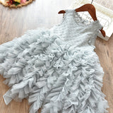 Dress Sleeveless Girl Summer Dress Puff Dress
