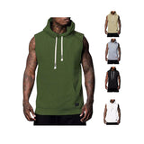 Sleeveless Vest Top Men's Waistcoat Hooded