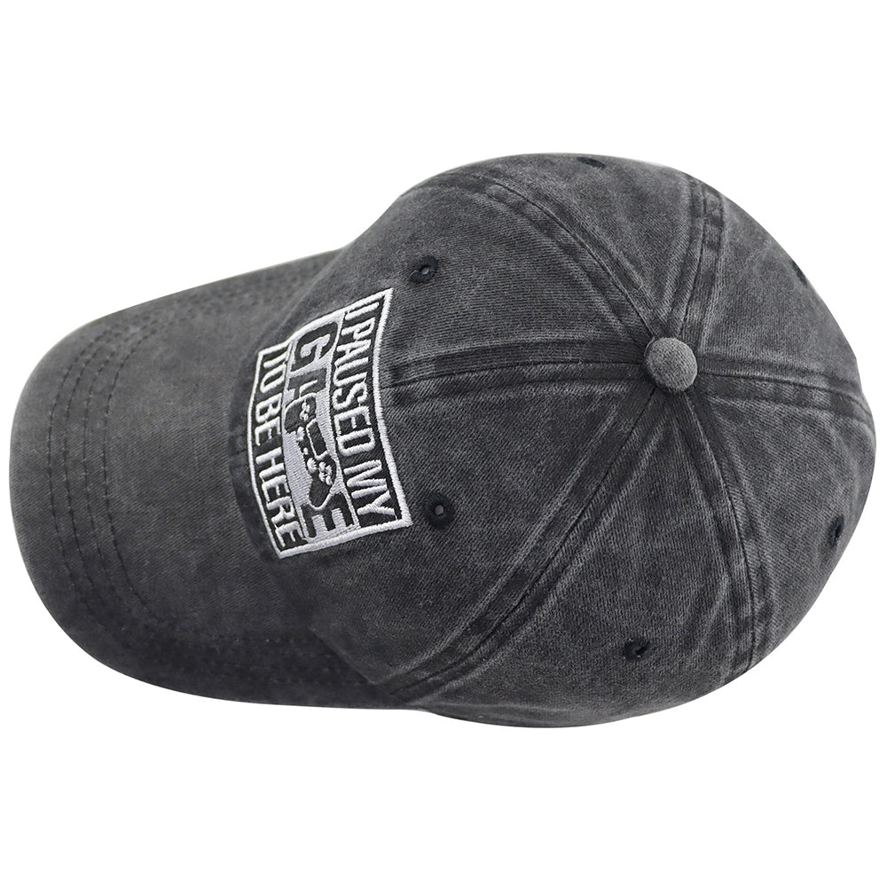 2pcs I Paused My Game To Be Here Baseball Cap,Gamer Gifts For Men Women, Adjustable Embroidered Wash Cotton Baseball Cap