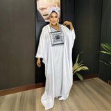 African Ethnic Style Plus Size Dress V-neck