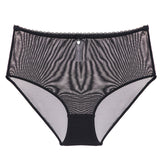 Transparent deep V underwear bra and high waist panties