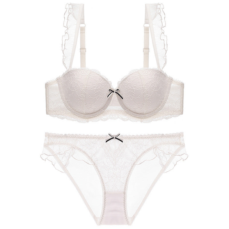 Push up bra gather ladies underwear set