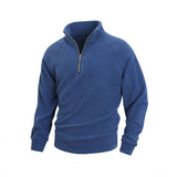 Slim-Fit Stand Collar Long Sleeve Pullover Coral Fleece Coat For Men