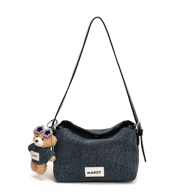 Fashion Retro Denim Commuter's All-matching Casual Small Crossbody Bag