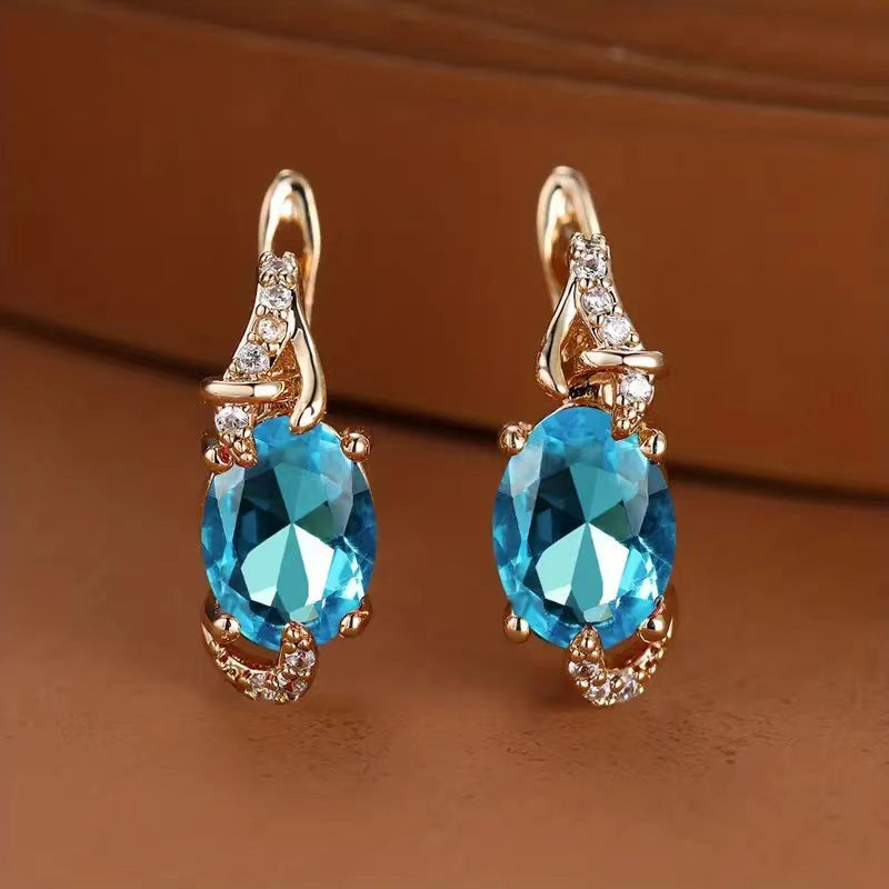 Hot Sale Eardrops Finely Inlaid Stud Earrings