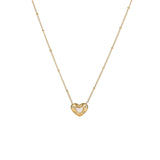 Fashion Design Love Heart-shaped Natural Stone Pendant Titanium Steel Necklace Ins