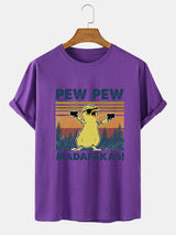 Loose Men's Clothing Cat T-shirt Top