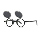Sun Glasses Round Beige Frame