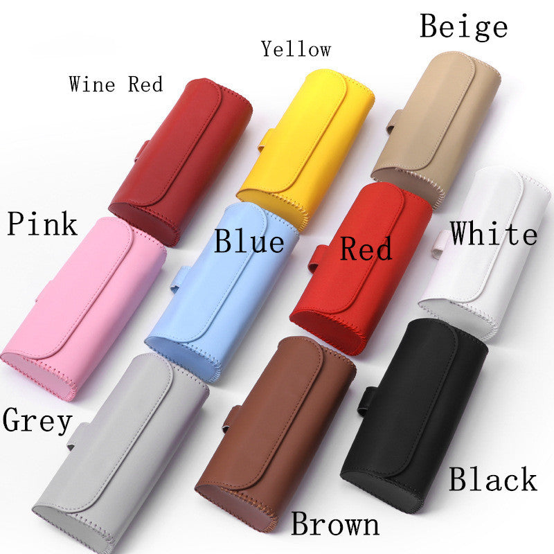 Car Hand-sewn Glasses Case Sun Visor Storage Box