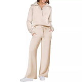 Women's Zip-Up Hooded Sweatshirt Set -Casual Daily Wear, Raglan Sleeves & Thumb Holes, PerfectFall Long Sleeve Hoodie