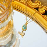 Zircon Tulip Non-fading Necklace For Women