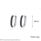 French-style Black Zircon Earrings