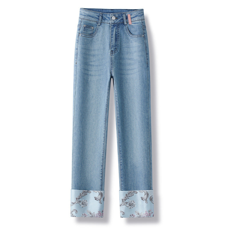 New Chinese Style Straight Jeans