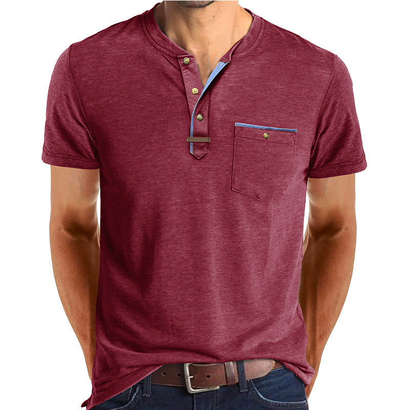 Men's Short-sleeved T-shirt Casual Crew Neck Top