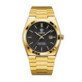 Men's Watch Quartz Simple Fashion Wrist Watch Steel Belt Waterproof Calendar Genuine Goods