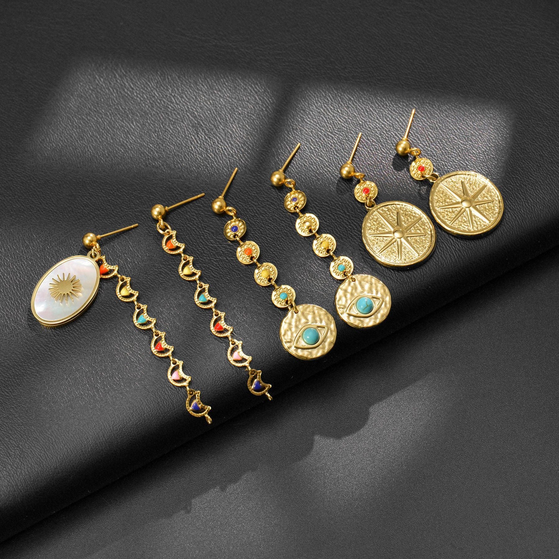 European And American Personality Affordable Luxury Fengcai Oil Ear Rings