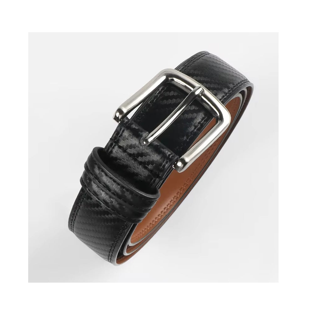 Genuine Business Leather Belt For Men Or BOY Swivel Pin Buckle Casual Versatile Belt