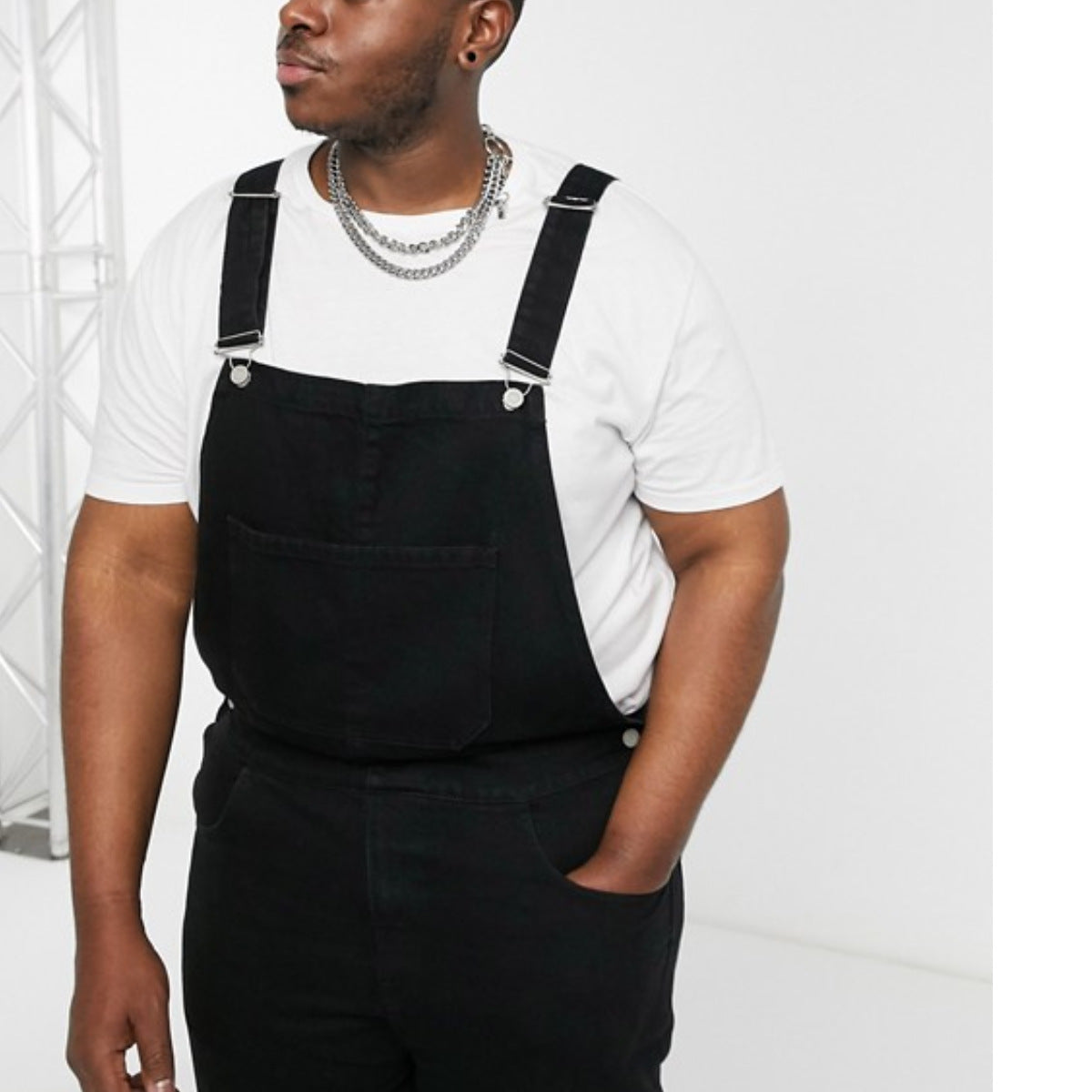 Personality Men's Denim Suspender Pants