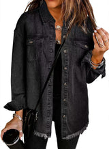 Washed Denim Shirt Jacket Women's European And American
