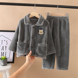 Flannel Pajamas Children's Coral Velvet Pajamas Suit