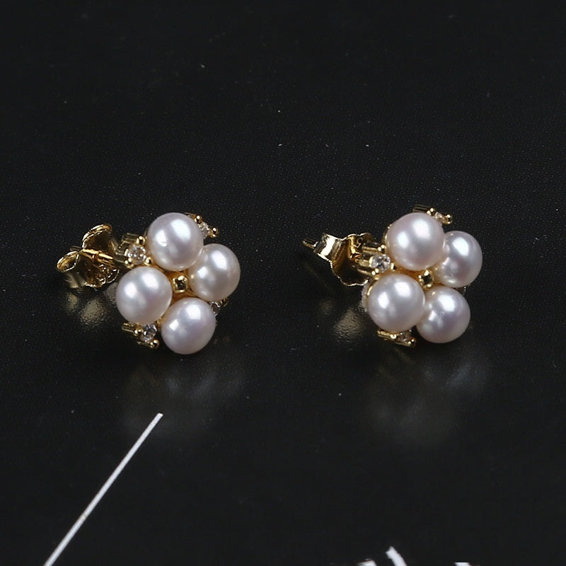Pearl Stud Earrings Temperament Versatility, Fashion And Personality