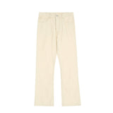 Pure Color Washed Jeans For Men