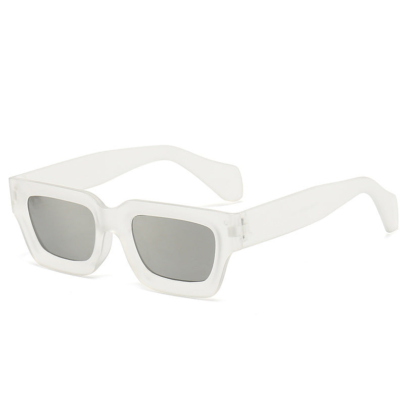 Retro Concave Frame Wide Foot Square European And American Sun-proof Sun Glasses