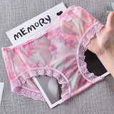 Ladies Printed Mesh Japanese Perspective Panties