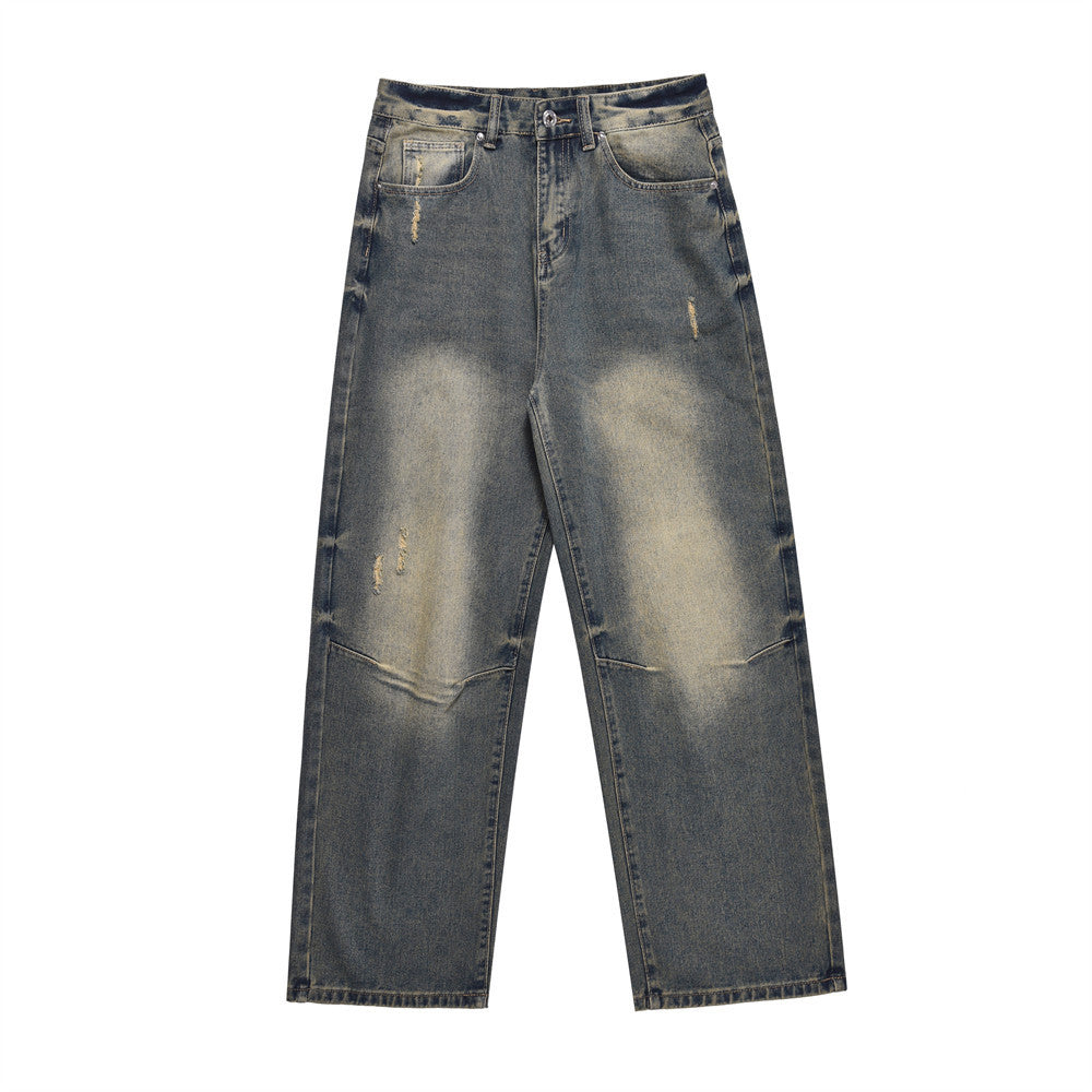 American Retro Washed Jeans For Men