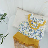 Lace top skirt suit baby clothes