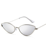 New Cute Sexy Sunglases Retro Cat Eye Sunglasses Women Metal Triangle Vintage Cateye Sun Glasses Female