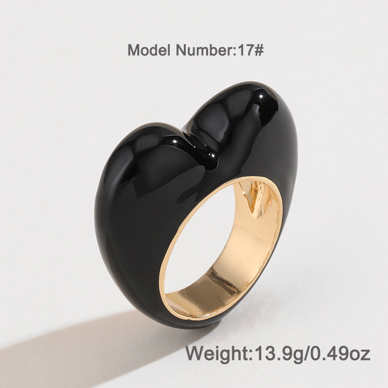 Original Design Color Three-dimensional Enamel Ring