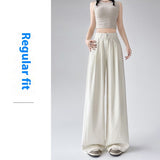 Straight High Waist Slimming Lazy Loose Suit Wide-leg Pants