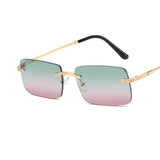Frameless Personality Square Sea Sunglasses Comfortable Sun Glasses