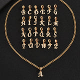 Affordable Luxury Fashion 26 Letters Diamond Pendant Necklace Men