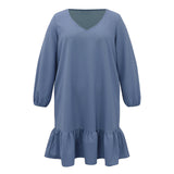 Women's Fashion Personality Solid Color Temperament Dress