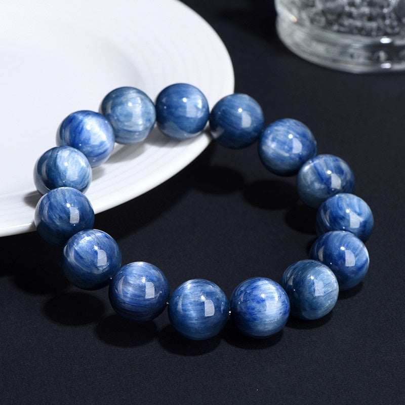 Natural Old Mine Blue Crystal Ball Bracelet