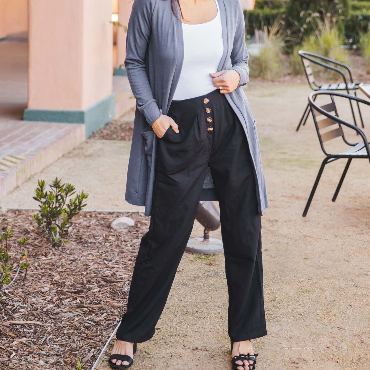 High Waist Temperament Commuting Figure Flattering All-matching Women's Wear Pencil Pants