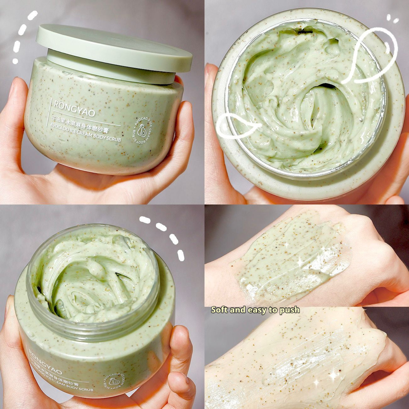 Avocado Ice Cream Body Scrub Cream