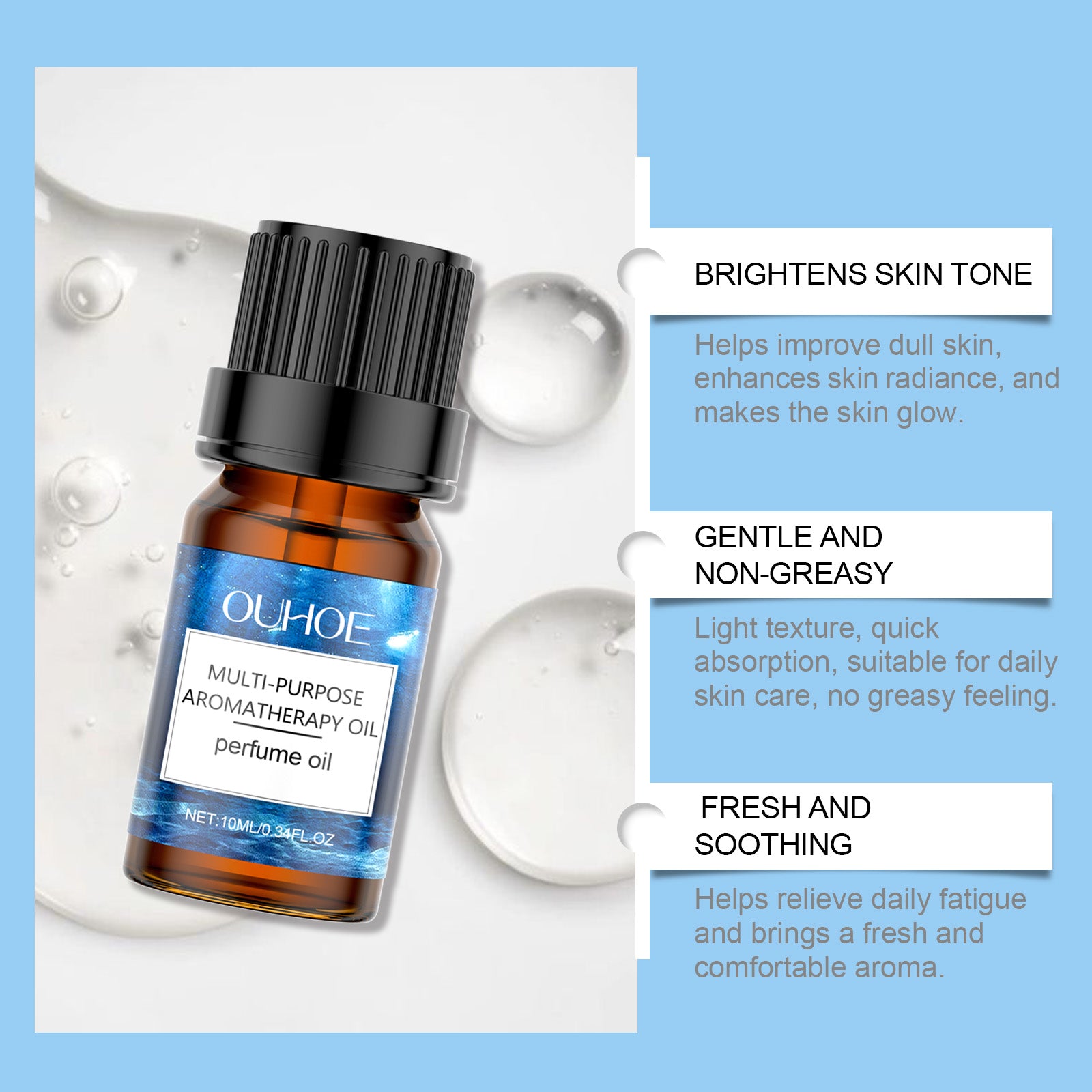 OUHOE Aromatherapy Soothing Essential Oil Gently Hydrates, Eases Dryness And Lifts Skin With Fragrant Essential Oil