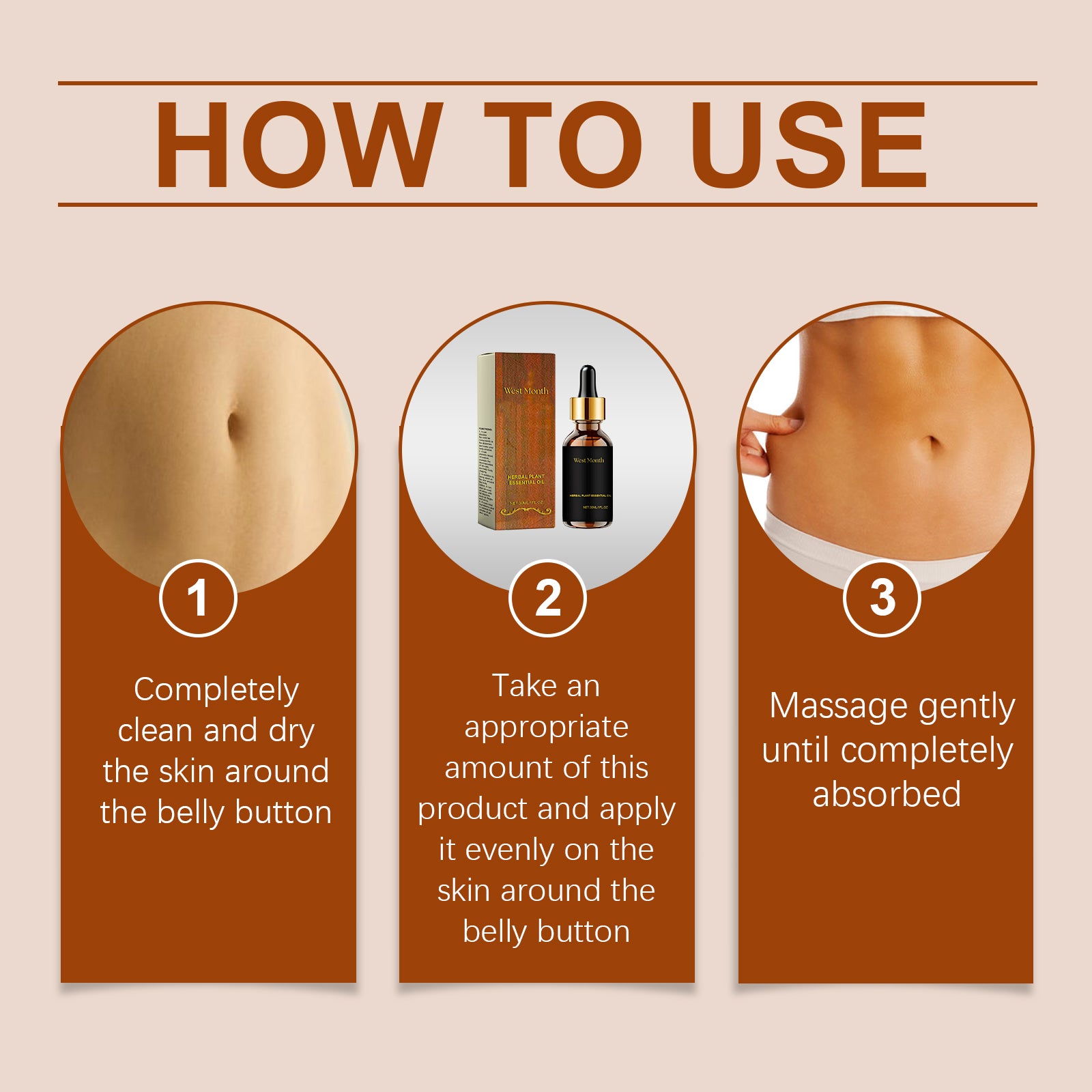 West&Month Body Care Massage Essence, Moisturizing Gentle And Firming Body Care Massage Essential Oil
