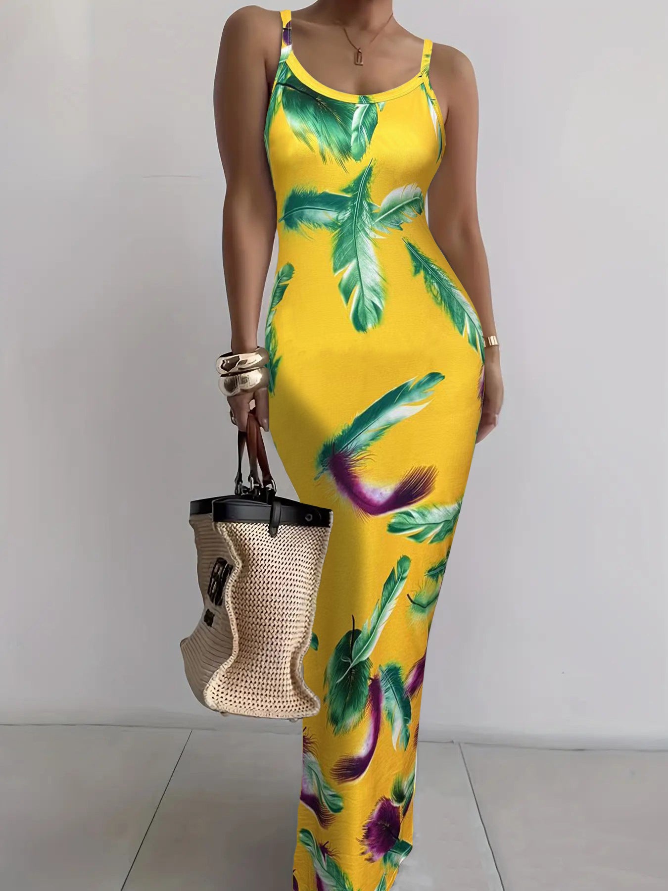 Summer New Suspender Slim Fit Slimming Long Dress