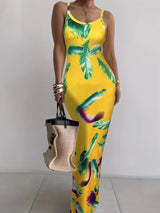 Summer New Suspender Slim Fit Slimming Long Dress